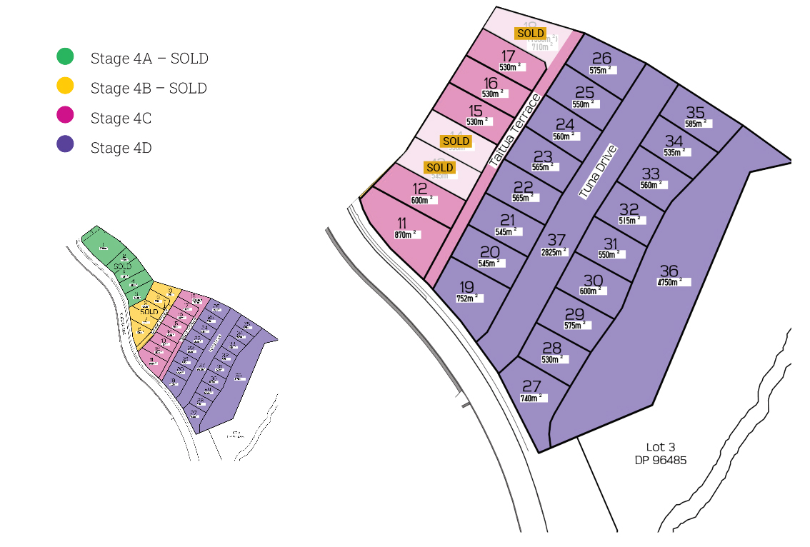 Kotātā Heights Stage 4 Siteplan - March 2024